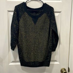 XL black and gold sweater